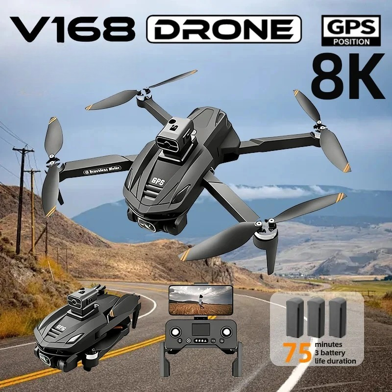 Drone E88Pro Rc 4K - Original V168 GPS Drone Professional 8K
