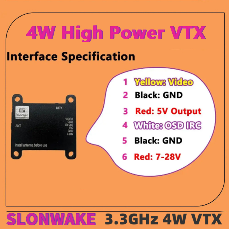 SLONWAKE FPV 3.3G 16CH 4000mW  - đánh giá và giá - Remote Control (Rc) Drone