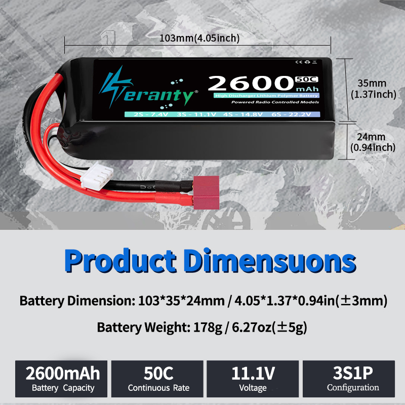 TERANTY 3S 2200/2400/2600mAh L - đánh giá và giá Drone Rc Link