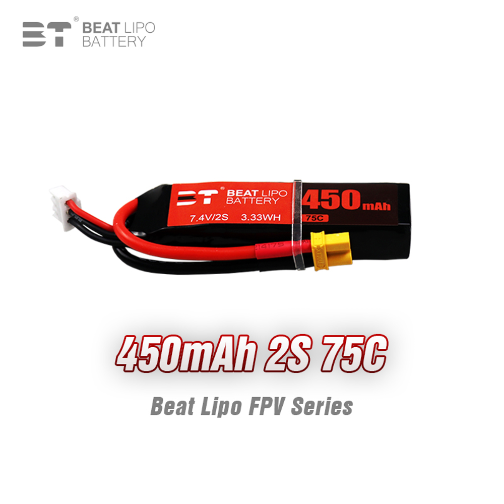 BEAT 2S 7.4V 450mAh 75C LiPo B - đánh giá và giá Drone Rc Link