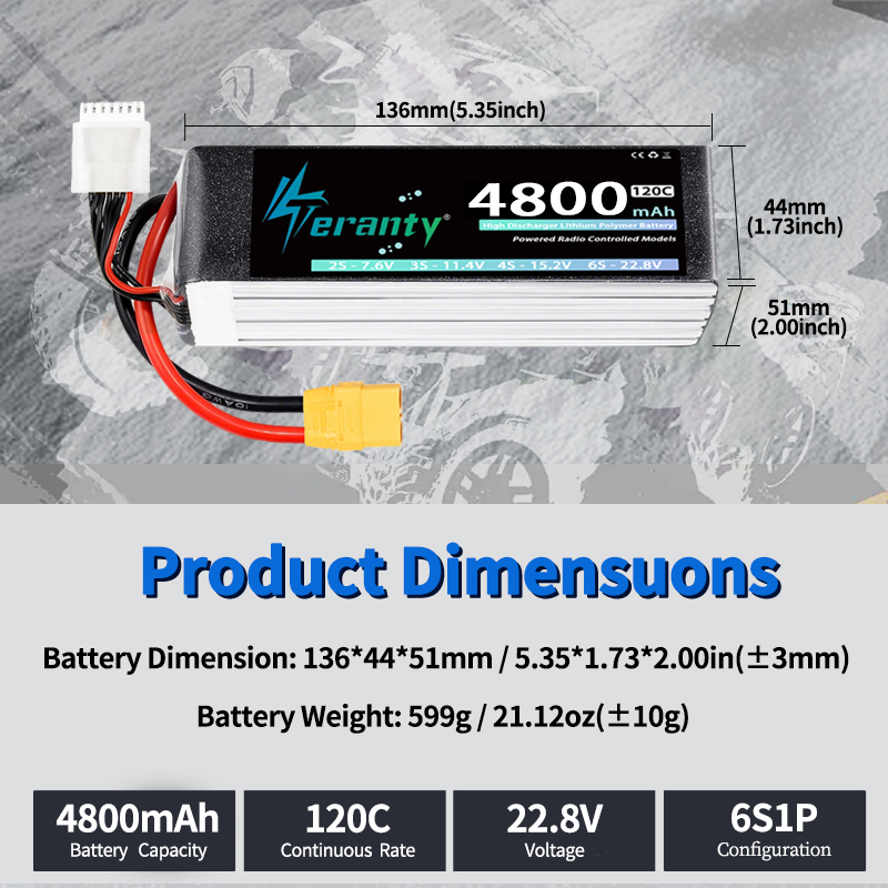 TERANTY 6S 4800mAh Lipo Batter - đánh giá và giá Drone Rc Link
