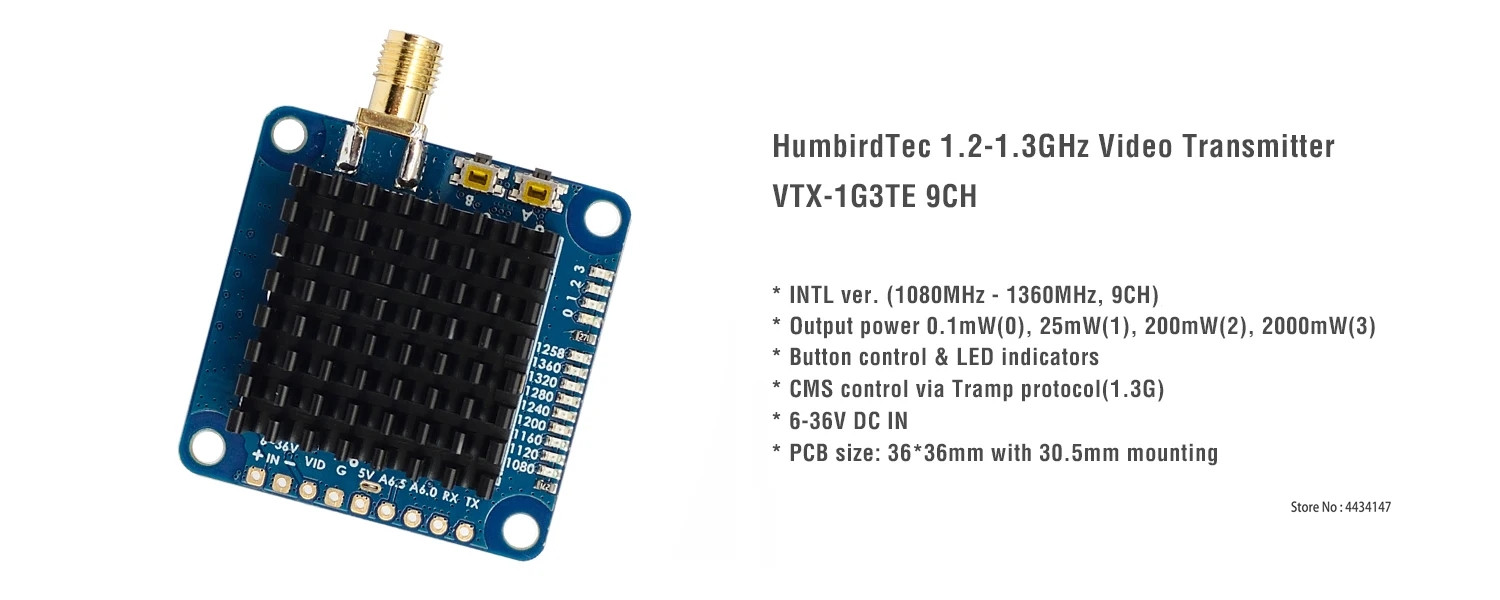 Video Transmitter 2W VTX-1G3TE - đánh giá và giá Vtx Video Transmitter