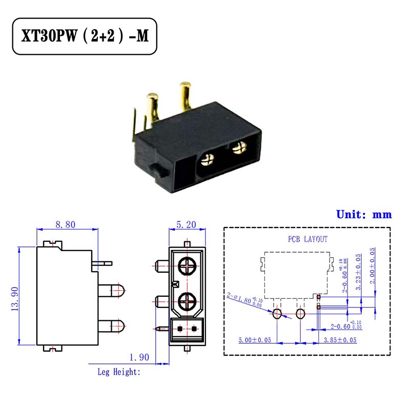 5PCS Amass XT30(2+2)-F XT30PB( - đánh giá và giá Drone Rc Link