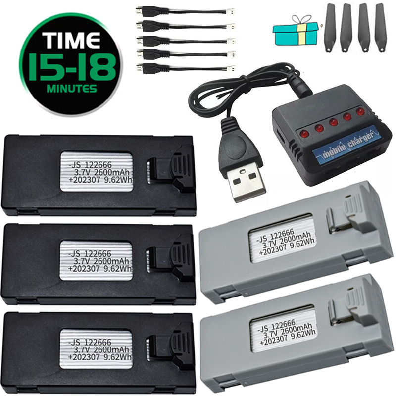 3.7V 2600mAh RC Drone Battery  - đánh giá và giá Drone Rc S1S