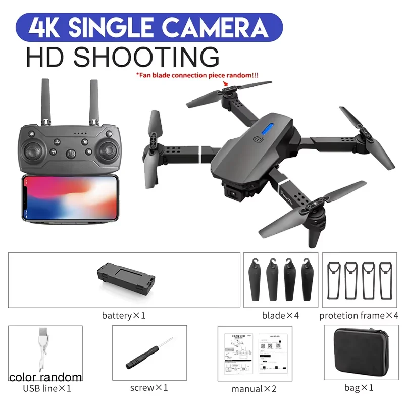 4K E88Pro drone with 1080P dua - đánh giá và giá Drone E88Pro Rc 4K